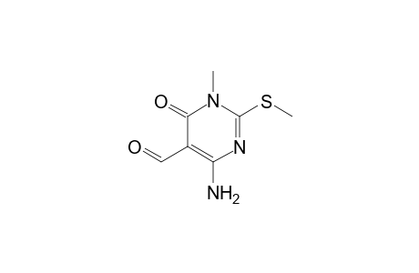 4-Amino-1-methyl-2-(methylthio)-6-oxo-1,6-dihydropyrimidine-5-carbaldehyde