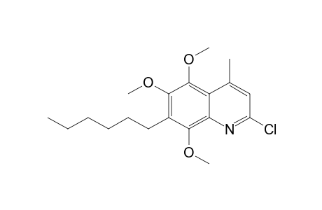 2-Chloro-7-hexyl-4-methyl-5,6,8-trimethoxyquinoline