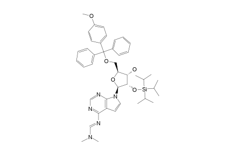 4-[[(DIMETHYLAMINO)-METHYLIDENE]-AMINO]-7-[5-O-(4-METHOXYTRITYL)-2-O-(TRIISOPROPYLSILYL)-BETA-D-RIBOFURANOSYL]-7H-PYRROLO-[2,3-D]-PYRIMIDINE