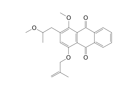 1-Methoxy-2-(2'-methoxypropyl)-4-(2''-methylprop-2''-enyloxy)anthraquinone