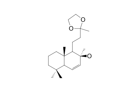 (-)-13,13-ETHYLENDIOXY-15,16-DINORLABD-6-EN-8-BETA-OL