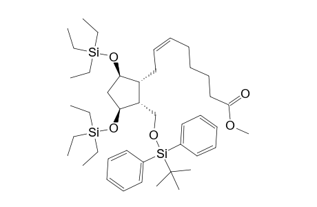 (1S,2R,3R,4R)-2-(TERT.-BUTYLDIPHENYLSILYLOXYMETHYL)-1,4-DI-O-(TRIETHYLSILYL)-3-[(Z)-METHYLCARBONYLHEPT-6-ENYL]-CYCLOPENTANE-1,4-DIOL