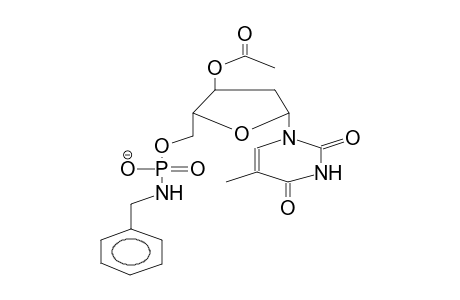 3'-O-ACETYLTHYMIDINE-5'-BENZYLAMIDOPHOSPHATE, ANION