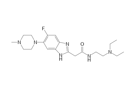 N-[(N',N'-Diethylamino)ethyl]-5-fluoro-6-(N'-methylpiperazin-1'-yl)-1H-benzimidazole-2-acetamide