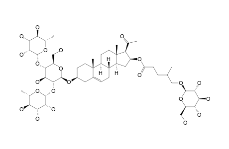 #1;HYPOGLAUCIN-G;16-BETA-(4'-METHYL-5'-O-BETA-D-GLUCOPYRANOSYL-PENTANOXYL)-PREGN-5-EN-3-BETA-OL-20-ONE-3-O-ALPHA-L-RHAMNOPYRANOSYL-(1-2)-[ALPHA-L-RHAMNOPYRANOS