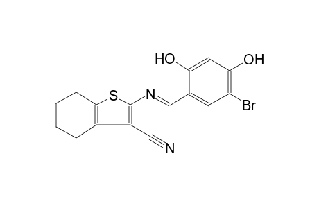 benzo[b]thiophene-3-carbonitrile, 2-[[(E)-(5-bromo-2,4-dihydroxyphenyl)methylidene]amino]-4,5,6,7-tetrahydro-