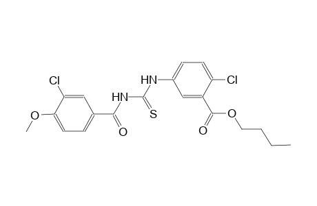 2-Chloro-5-[(3-chloro-4-methoxy-benzoyl)thiocarbamoylamino]benzoic acid butyl ester