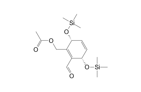 (+-)-(3R*,6S*)-2-(Acetoxymethyl)-3,6-bis[(trimethylsilyl)oxy]cyclohexa-1,4-dienecarbaldehyde