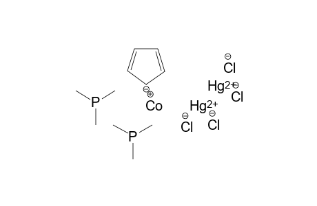 (Cyclopentadienyl)bis(dichloromercury)bis(trimethylphosphane)cobalt(Co-Hg)