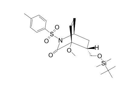 5-ENDO-([(TERT.-BUTYLDIMETHYLSILYL)-OXY]-METHYL)-4-METHOXY-2-(4'-METHYLBENZENESULFONYL)-3-OXO-2-AZABICYCLO-[2.2.2]-OCT-7-ENE