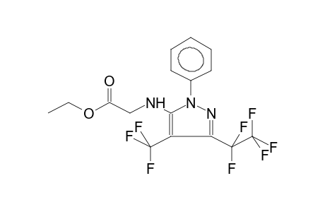 1-PHENYL-3-PENTAFLUOROETHYL-4-TRIFLUOROMETHYL-5-ETHOXYCARBONYLMETHYLAMINOPYRAZOLE