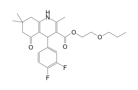 2-Propoxyethyl 4-(3,4-difluorophenyl)-2,7,7-trimethyl-5-oxo-1,4,5,6,7,8-hexahydro-3-quinolinecarboxylate