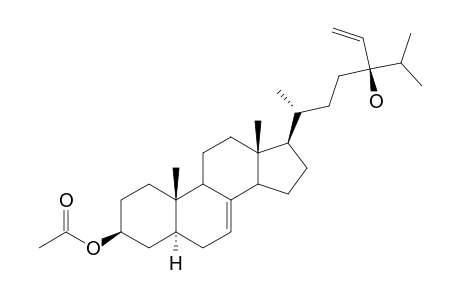 24R-ETHYL-5-ALPHA-CHOLESTA-7,24(1)(24(2))-DIENE-3-BETA,24-DIYL-3-ACETATE;(24R)-24-HYDROXY-24-VINYLLATHOSTERYL-ACETATE