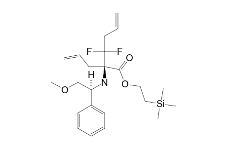 (-)-2-(TRIMETHYLSILYL)-ETHYL-(2S)-2-ALLYL-3,3-DIFLUORO-2-[[(1R)-1-PHENYL-2-METHOXYETHYL]-AMINO]-5-HEXENOATE