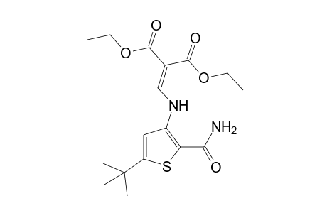 {[(5-tert-butyl-2-carbamoyl-3-thienyl)amino]methylene}malonic acid, diethyl ester