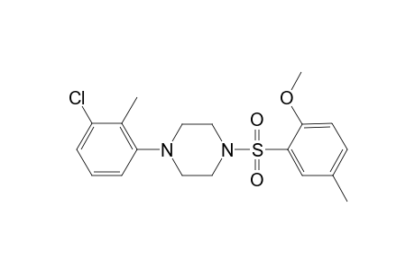 1-(3-Chloro-2-methylphenyl)-4-[(2-methoxy-5-methylphenyl)sulfonyl]piperazine