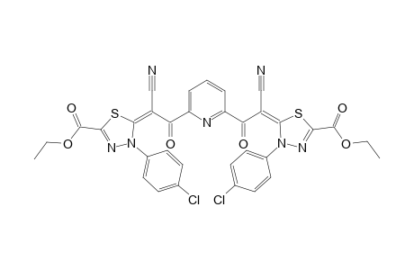 2,6-Bis-[(2E)-2-(5-ethoxycarbonyl-3-(4-chlorophenyl)-1,3,4-thiadiazol-2(3H)-ylidene)-3-oxopropanenitrile-2-yl]pyridine