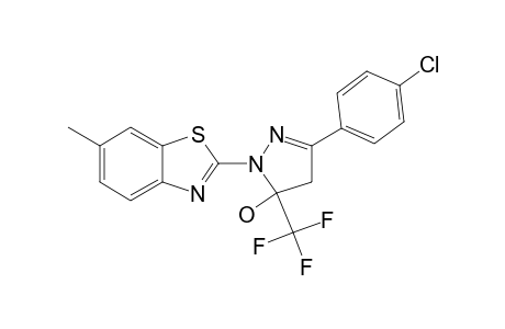 1-(6'-METHYLBENZOTHIAZOL-2'-YL)-3-(PARA-CHLOROPHENYL)-5-HYDROXY-5-TRIFLUOROMETHYL-PYRAZOLE