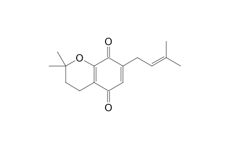 2,2-DIMETHYL-7-(3'-METHYL-2'-BUTENYL)-CHROMAN-5,8-QUINONE