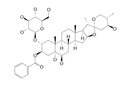 (24S,25S)-3-O-BENZOYL-5-ALPHA-SPIROSTANE-2-ALPHA,3-BETA,5,6-BETA,24-PENTOL-2-O-BETA-D-GLUCOPYRANOSIDE