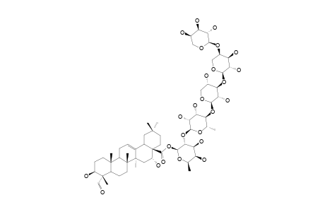 28-O-[ARABINOPYRANOSYL-(1->4)-ARABINOPYRANOSYL-(1->3)-XYLOPYRANOSYL-(1->4)-RHAMNOPYRANOSYL-(1->2)-FUCOPYRANOSYL]-QUILLAIC-ACID-ESTER