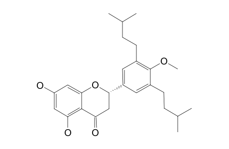 (S)-5,7-DIHYDROXY-4'-METHOXY-3',5'-BIS-(3-METHYLBUTYL)-FLAVANONE