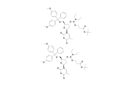 5'-O-(4,4'-DIMETHOXYTRITYL)-3'-O-(N,N-DIETHYLAMINO)-[3-(N-TERT.-BUTYLCARBOXAMIDO)-ETHYLOXY]-PHOSPHINYL-2'-DEOXYTHYMIDINE