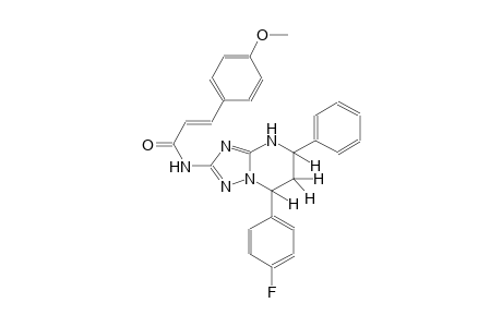 (2E)-N-[7-(4-fluorophenyl)-5-phenyl-4,5,6,7-tetrahydro[1,2,4]triazolo[1,5-a]pyrimidin-2-yl]-3-(4-methoxyphenyl)-2-propenamide