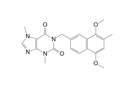 1-[(5,8-DIMETHOXY-7-METHYL-NAPHTHALEN-2-YL)-METHYL]-1,3-DIMETHYL-3,7-DIHYDRO-1H-PURINE-2,6-DIONE