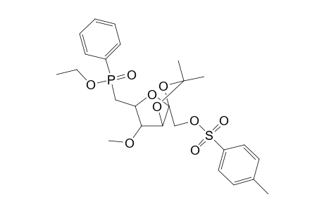 6-Deoxy-6-[(ethoxy)phenylphosphinoyl]-2,3-O-isopropylidene-4-O-methyl-1-O-tosyl-.beta.,D-fructofuranose