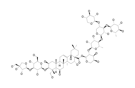 #6;3-O-(BETA-D-APIOFURANOSYL-(1->3)-BETA-D-GLUCOPYRANOSYL)-28-O-(ALPHA-L-RHAMNOPYRANOSYL-(1->3)-[BETA-D-XYLOPYRANOSYL-(1->4)]-BETA-D-XYLOPYRANOSYL-(1->4