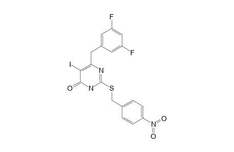 2-(4-NITROBENZYLTHIO)-5-IODINE-6-(3,5-DIFLUOROBENZYL)-URACIL