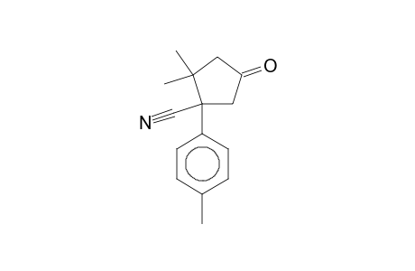 2,2-Dimethyl-4-oxo-1-p-tolyl-cyclopentanecarbonitrile