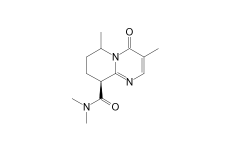 TRANS-3,6-DIMETHYL-9,9-N-DIMETHYLCARBAMOYLTETRAHYDRO-4H-PYRIDO-[1,2-A]-PYRIMIDIN-4-ONE