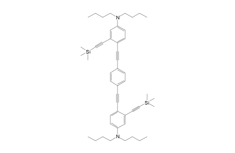 1,4-Bis(4'-N,N-dibutylamino-2'-[trimethylsilyl]ethynylphenylethynyl)benzene