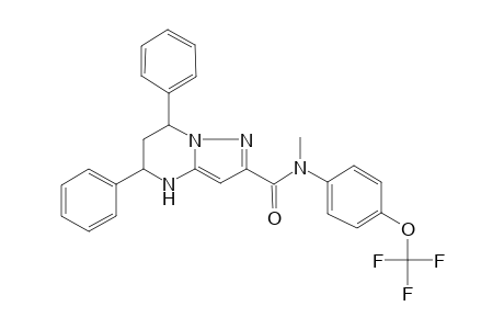 5,7-Diphenyl-4,5,6,7-tetrahydro-pyrazolo[1,5-a]pyrimidine-2-carboxylic acid methyl-(4-trifluoromethoxy-phenyl)-amide