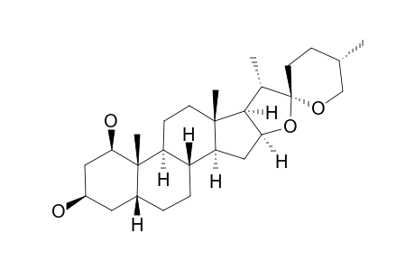 ISORHODEASAPOGENIN=(25R)-5-BETA-SPIROSTAN-1-BETA,3-BETA-DIOL