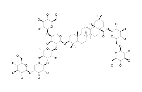 SCABIOSAPONIN-C;3-O-[BETA-D-GLUCOPYRANOSYL-(1->4)-BETA-D-XYLOPYRANOSYL-(1->3)-ALPHA-L-RHAMNOPYRANOSYL-(1->2)]-[BETA-D-GLUCOPYRANOSYL-(1->4)]-ALPHA-