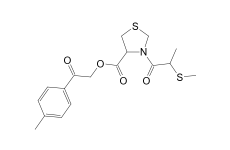 2-oxo-2-(p-tolyl)ethyl 3-(2-(methylthio)propanoyl)thiazolidine-4-carboxylate