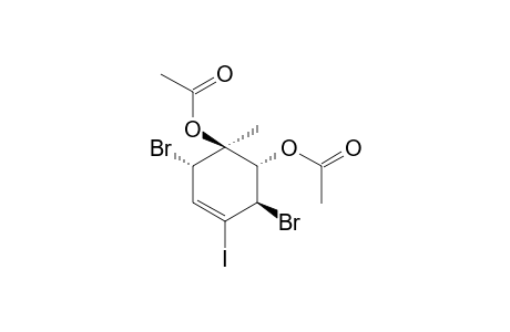 (1S,2s,5R,6S)-4-(Acetyloxy)-2,5-dibromo-4-iodo-1-methyl-3-cyclohexenyl Acetate