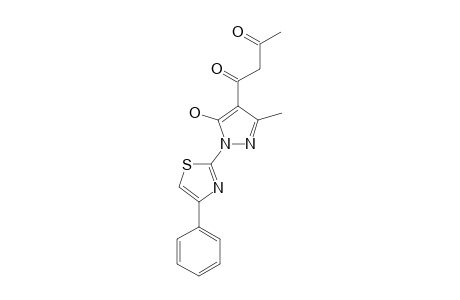 1-(4-PHENYL-2-THIAZOLYL)-3-METHYL-4-(ACETYLACETYL)-5-HYDROXYPYRAZOLE;KETO-TAUTOMER