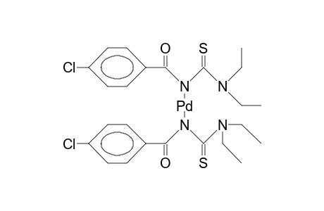 cis-Bis(N-<4-chloro-benzoyl>-N',N'-diethyl-thiourea)-palladium(ii) complex