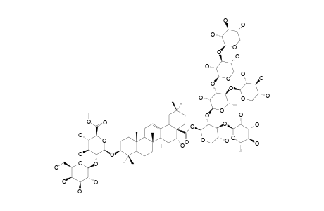 SCABEROSIDE-HI;3-O-BETA-[GALACTOPYRANOSYL-(1->2)-(6-O-METHYL)-GLUCURONOPYRANOSYL]-ECHINOCYSTIC-ACID-28-O-XYLOPYRANOSYL-(1->3)-XYLOPYRANOSYL-(1->3)