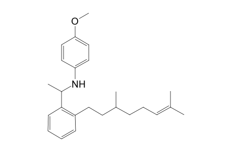 N-[1-{2-(3,7-dimethyl-n-oct-6-enyl)phenyl}ethyl]-4-methoxyaniline