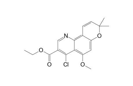 ETHYL-(4-CHLORO-5-METHOXY-8,8-DIMETHYL-8H-PYRANO-[2,3-H]-QUINOLIN-3-YL)-CARBOXYLATE