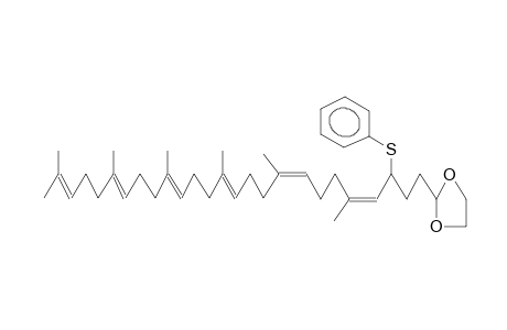 6,10,14,18,22,26-HEXAMETHYL-4-PHENYLTHIOHEPTAEICOSA-5Z,9Z,13E,17E,21E,25-HEXAEN-1-AL, ETHYLENEACETAL