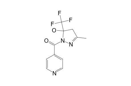 5-HYDROXY-3-METHYL-5-TRIFLUOROMETHYL-4,5-DIHYDRO-1H-1-(ISONICOTINOYL)-PYRAZOLE