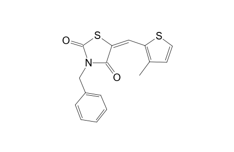 2,4(3H,5H)-Thiazoledione, 5-[(3-methyl-2-thienyl)methylidene]-3-(phenylmethyl)-