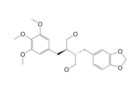 (-)-(2R,3R)-2-(3',4',5'-TRIMETHOXYBENZYL)-3-(3'',4''-METHYLENEDIOXYBENZYL)-BUTANEDIOL