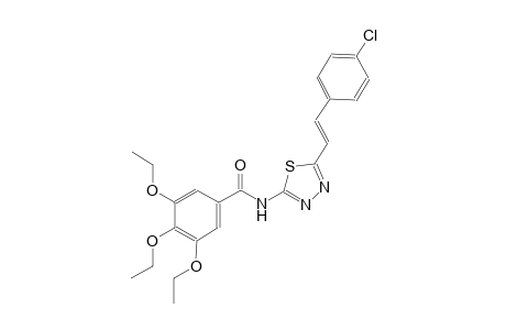 N-{5-[(E)-2-(4-chlorophenyl)ethenyl]-1,3,4-thiadiazol-2-yl}-3,4,5-triethoxybenzamide